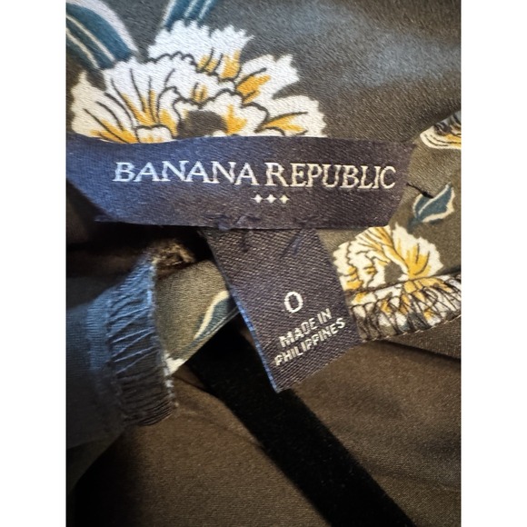 Banana Republic Women's Fall Floral Dress Cottage Core Size 0 Long Sleeve - Picture 3 of 3